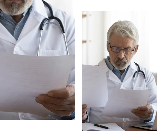 cardiovascular  Doctor checking reports